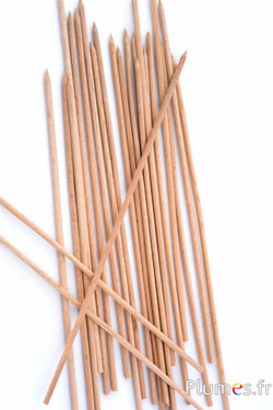 Baguettes en bois - 20 cm - naturel